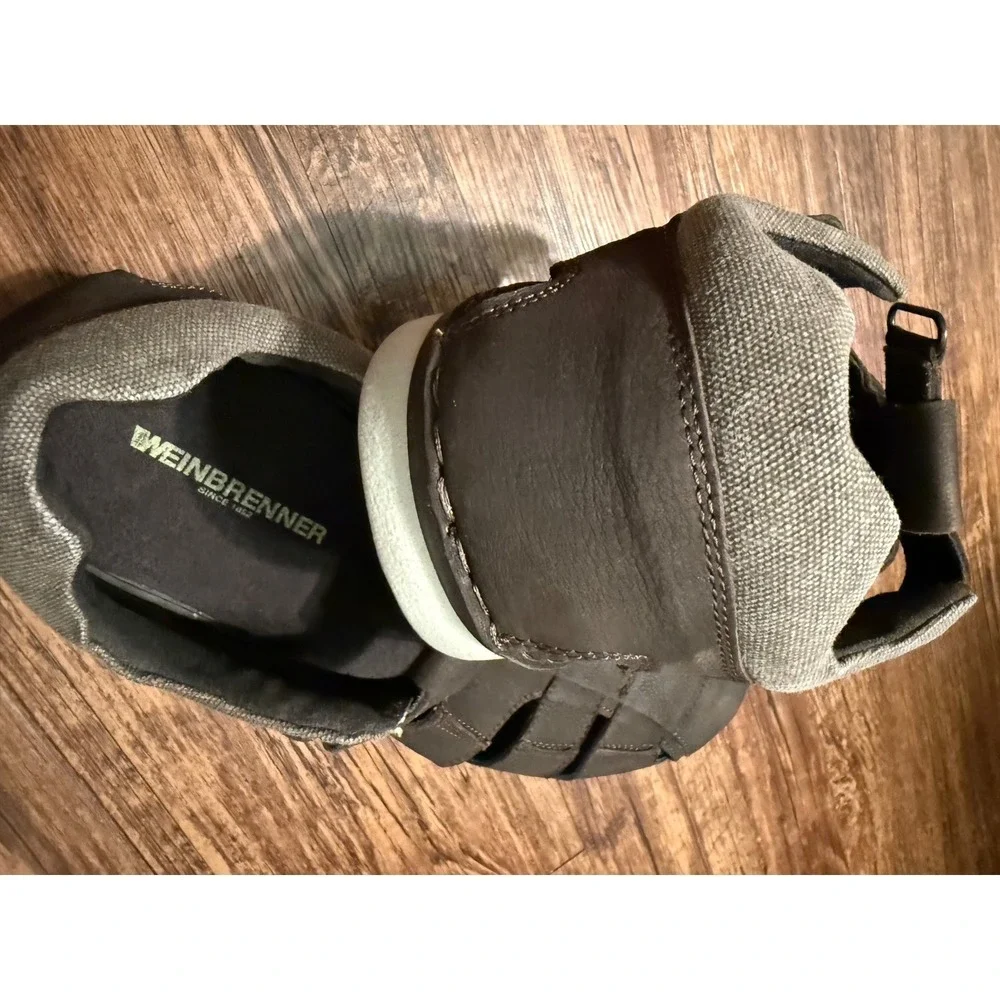 Weinbrenner Brown‎ Leather Fisherman Sandals Mens EU 43 US 10 Closed Toe Rugged